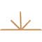 Ekena Millwork Saratoga Timber Gable Bracket, Western Red Cedar, 96"W x 64"H x 1 1/2"D x 3 1/2"F, 16/12 Pitch GBW096X64X0204SAR00SWR - alternate 4